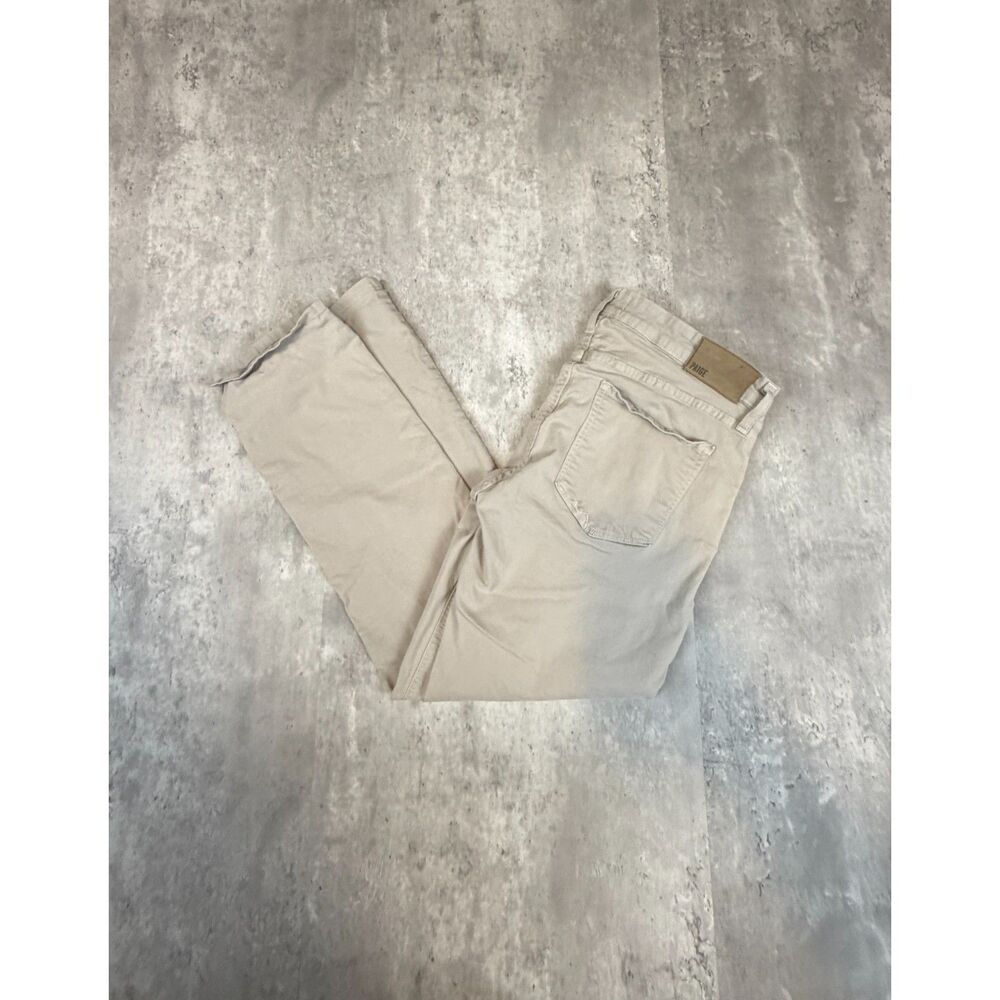 Paige Federal Jeans Men's 31 Khaki Slim Straight Made in USA Stretch